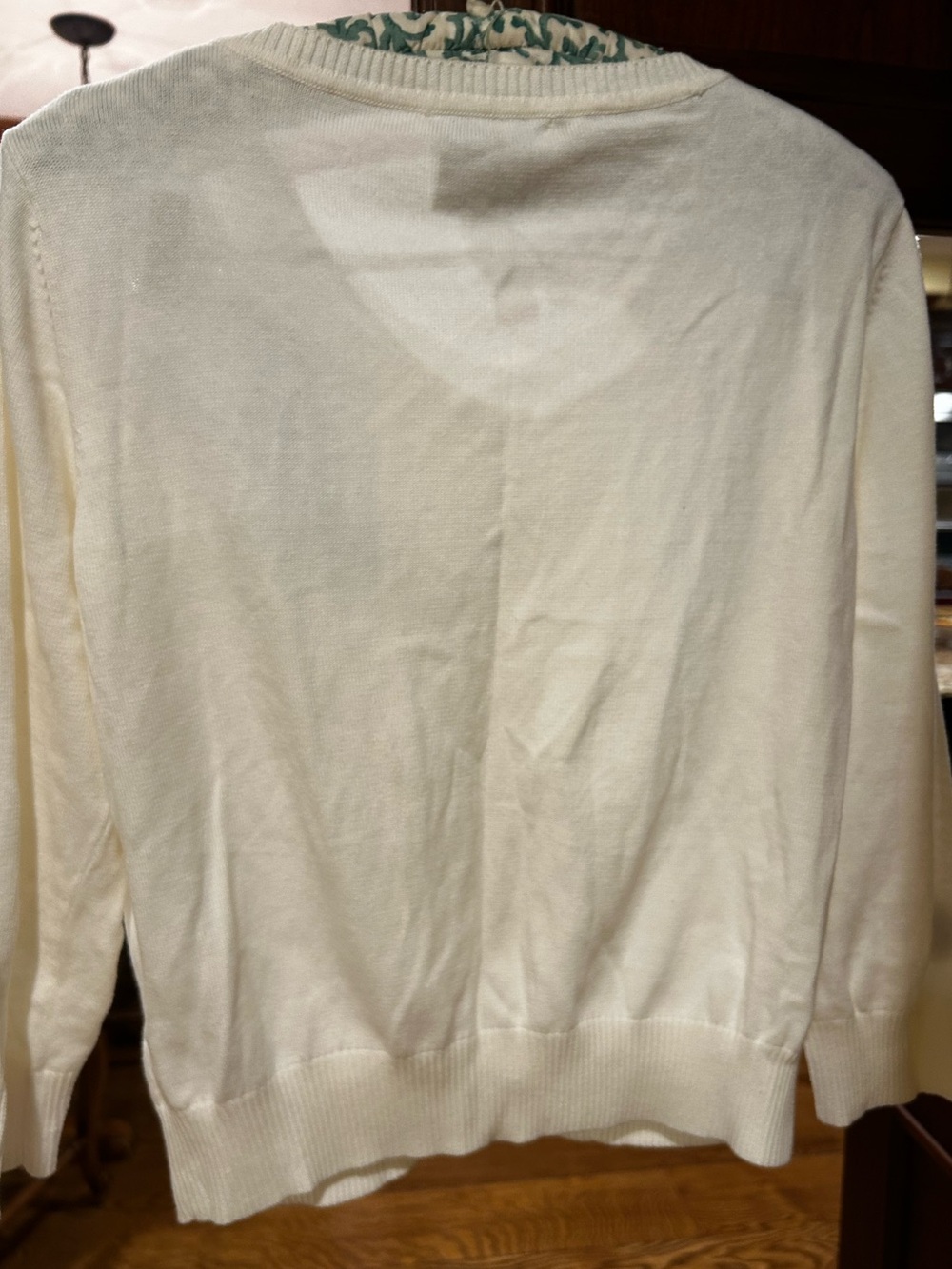 Collectif NWOT Cotton Blue Lobster & Clam Shell embroidery white US18 cardigan - Picture 9 of 15
